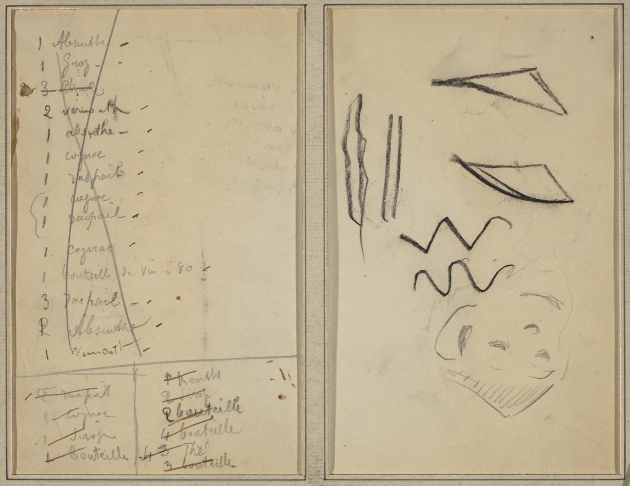 Neige (Sneeuw); Routebeschrijving [recto]. door Paul Gauguin