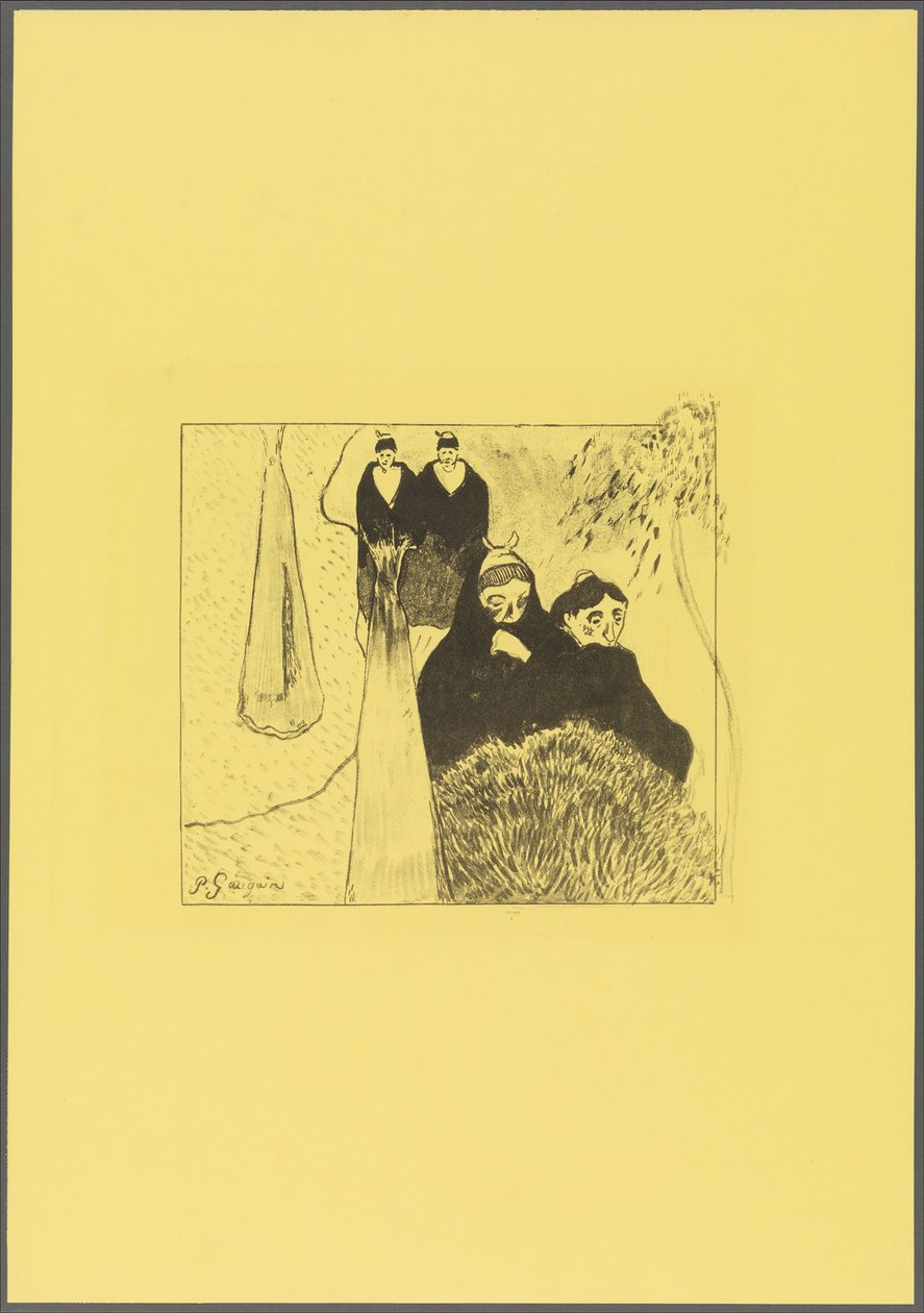 Alte Frauen von Arles, aus der "Volpini Suite: Dessins lithographiques" door Paul Gauguin