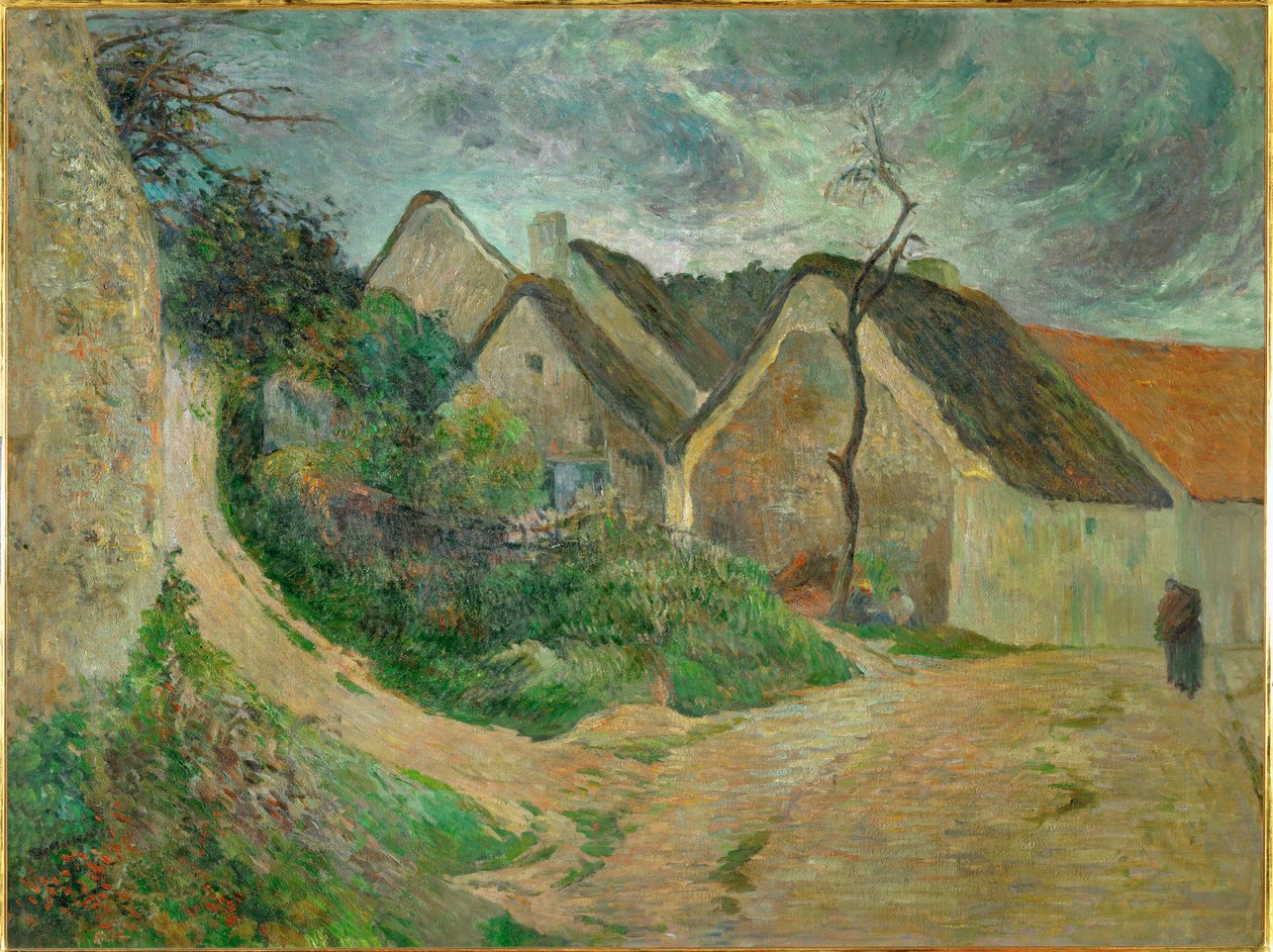 Osny, chemin montant (olieverf op doek) door Paul Gauguin