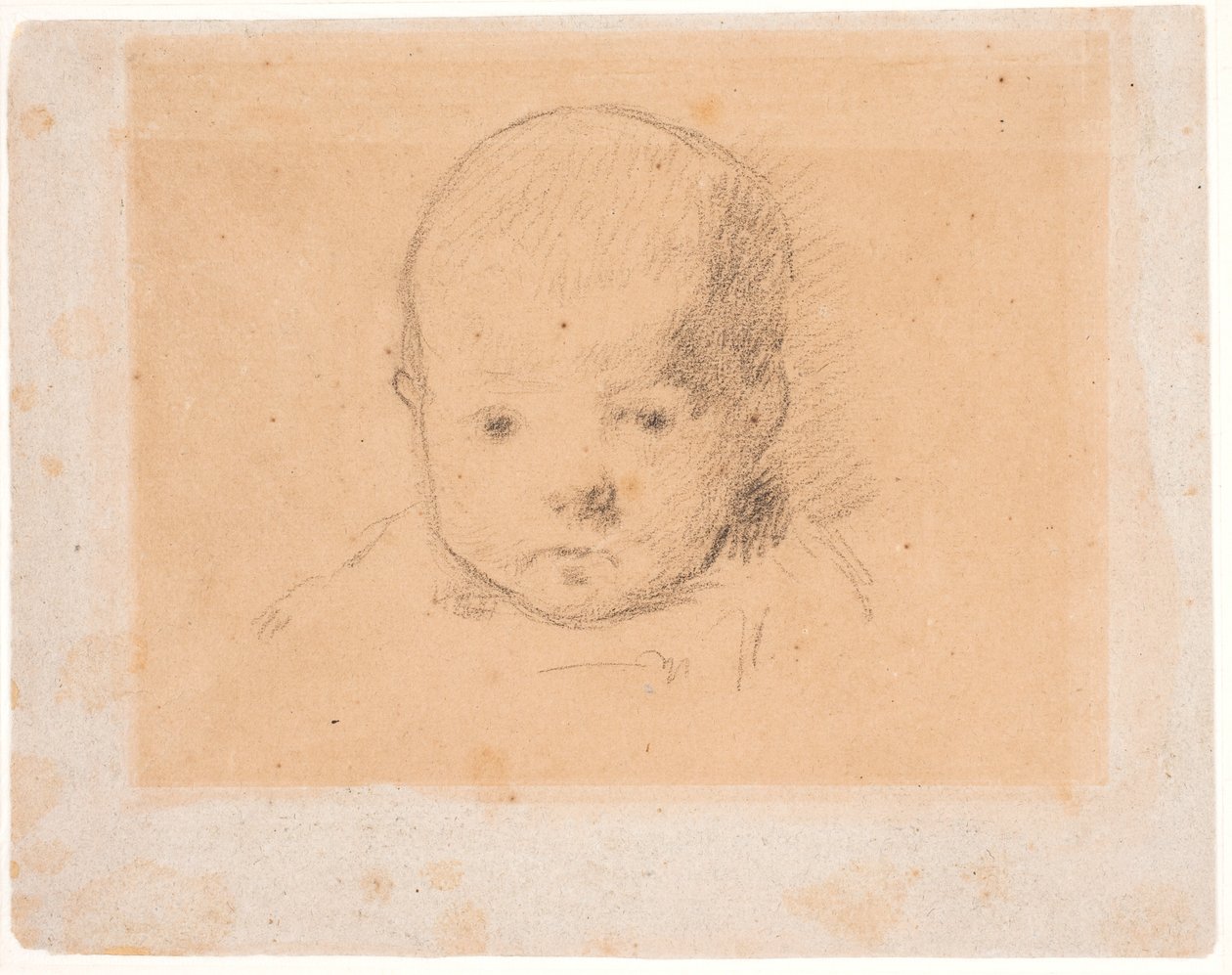 Porträt des Sohnes des Künstlers Clovis, geboren am 10. Mai 1879 door Paul Gauguin