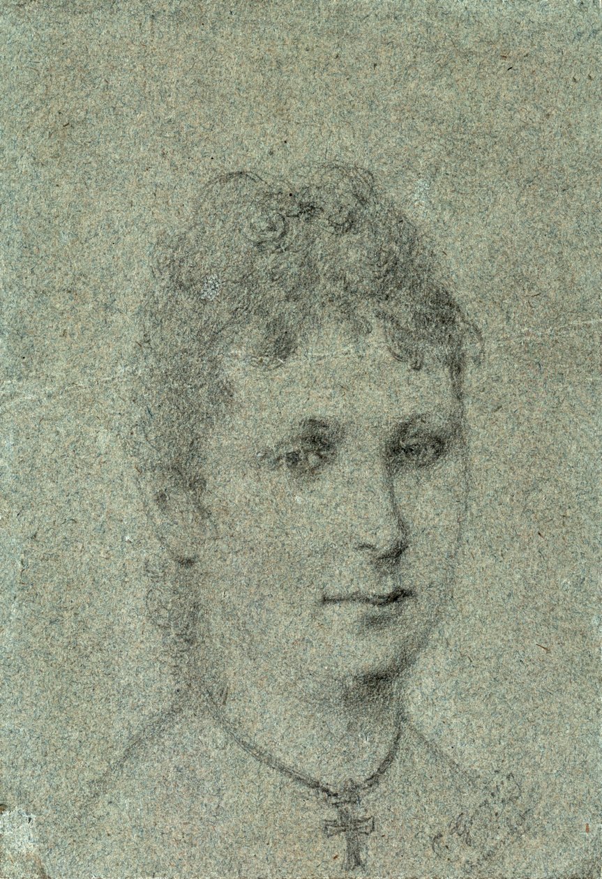 Portret van Mette-Sophie Gad, ca. 1873 door Paul Gauguin