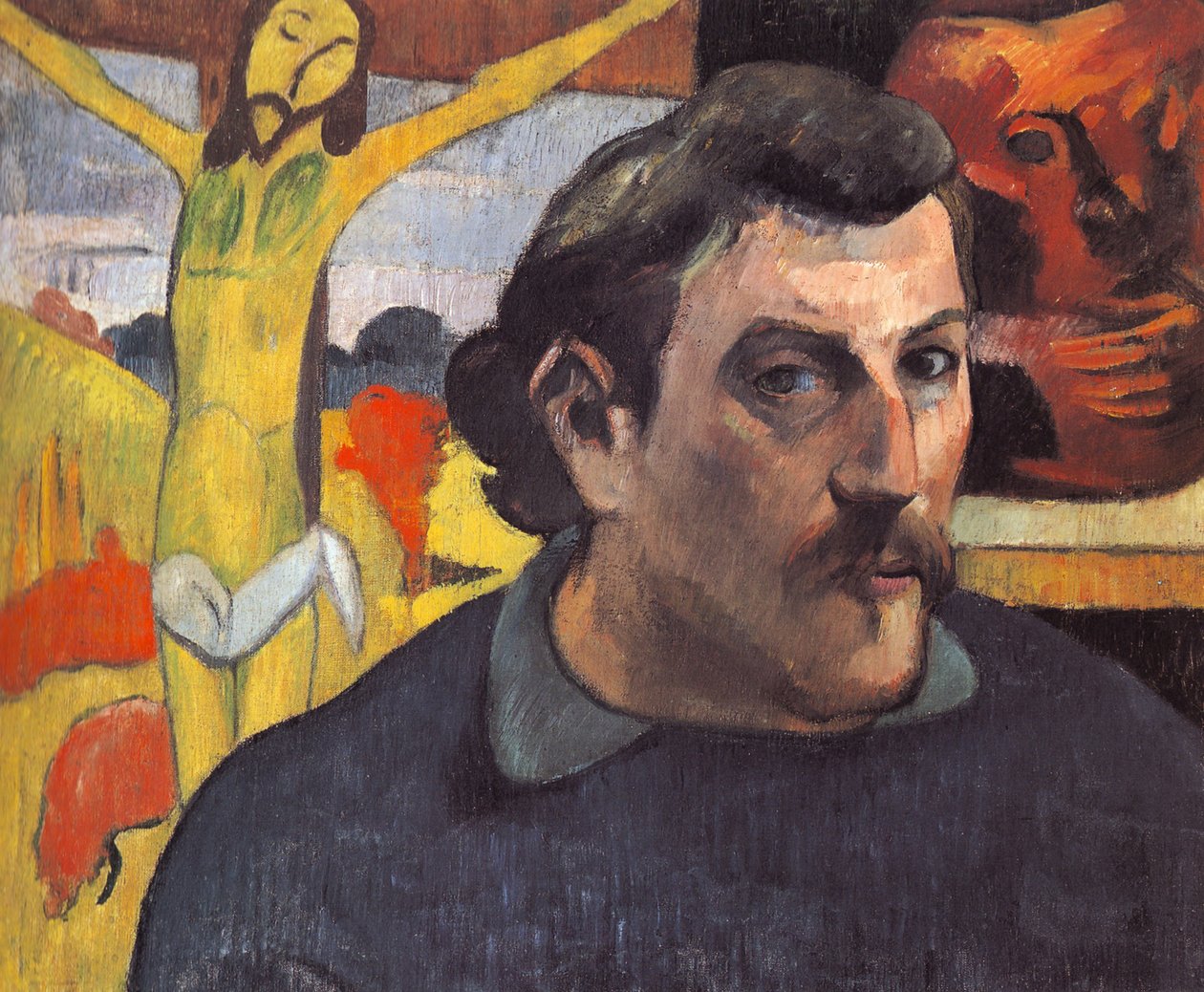Zelfportret met de gele Christus door Paul Gauguin