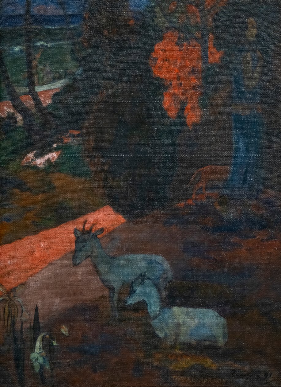 TARARI MARURU (landschap met twee geiten) door Paul Gauguin