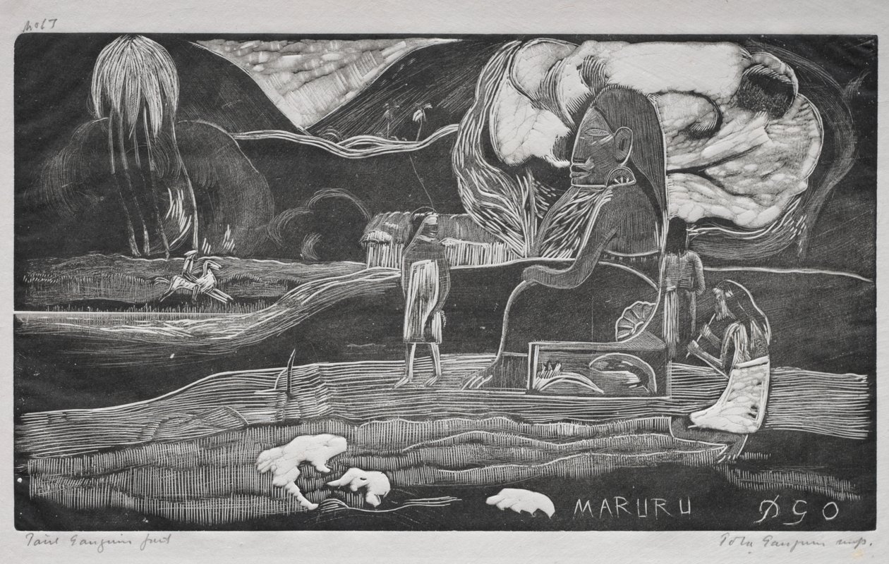 Tahitische serie: Aanbidding door Paul Gauguin