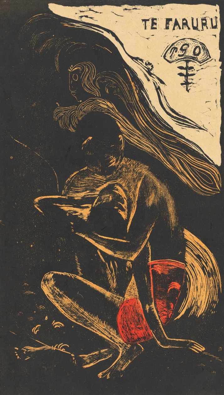 Te Faruru Ze maken hier liefde, 1894-1895 door Paul Gauguin