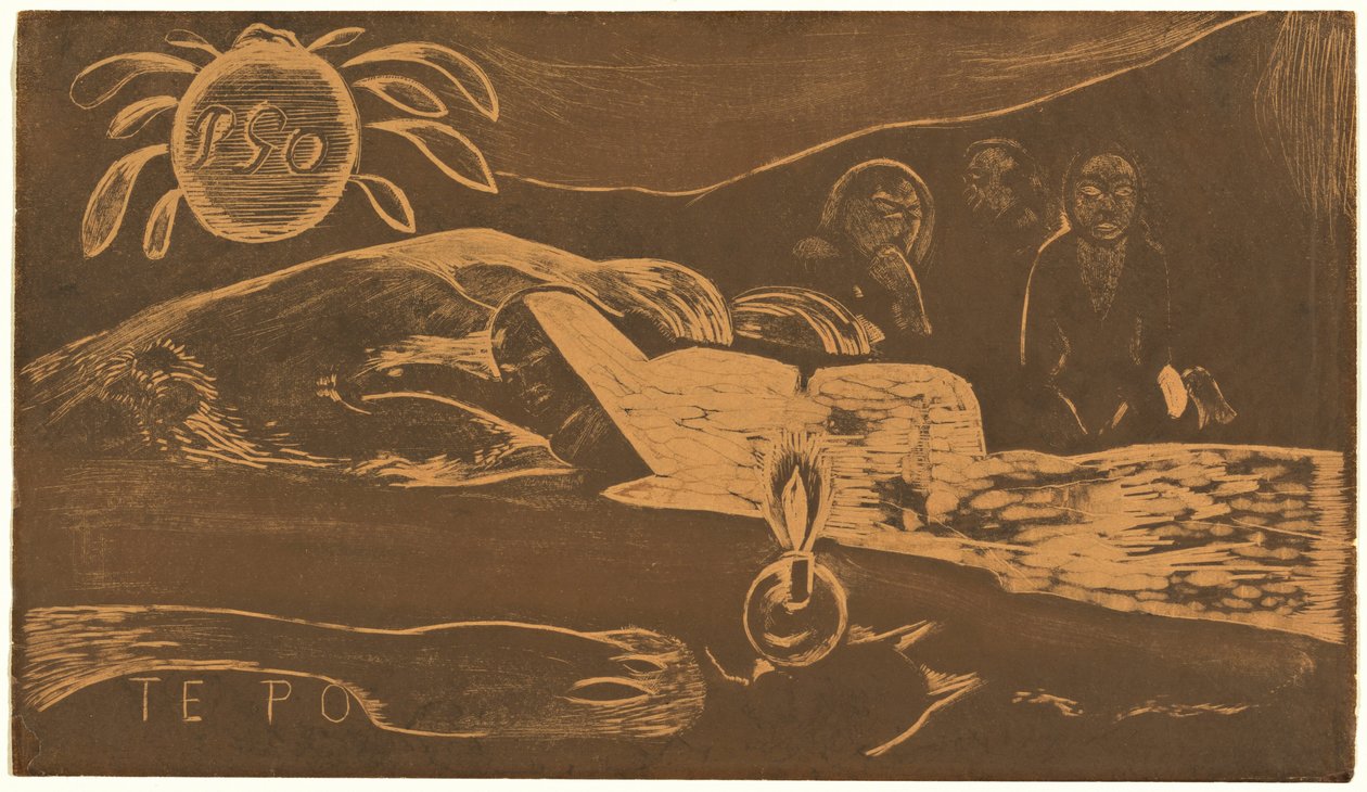 Te Po (Die lange Nacht) door Paul Gauguin