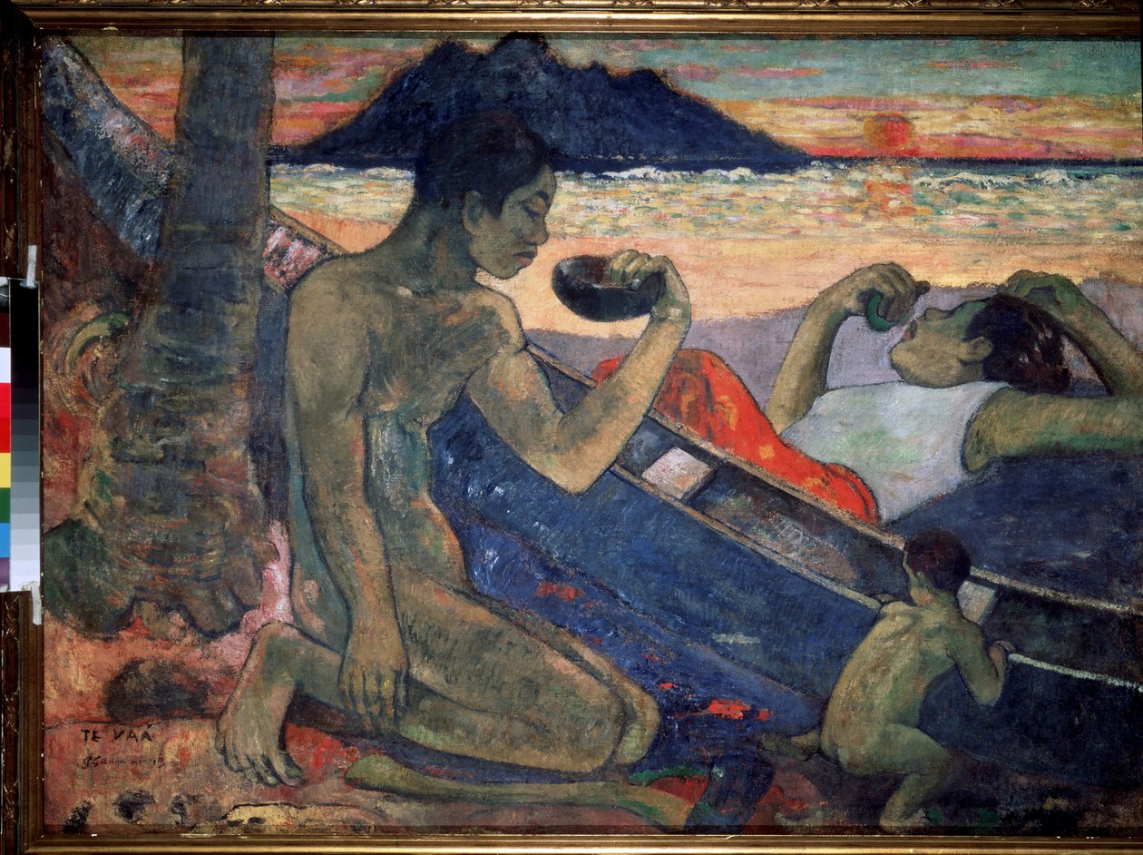 Te Vaa (De Kano) door Paul Gauguin