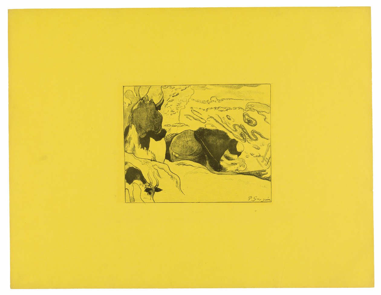 De Wasvrouwen, uit de Volpini Suite door Paul Gauguin