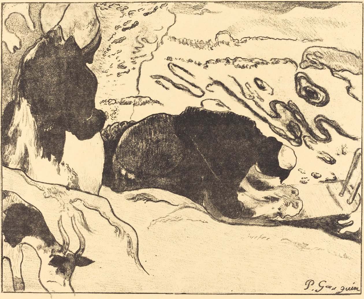 De Wasvrouwen door Paul Gauguin