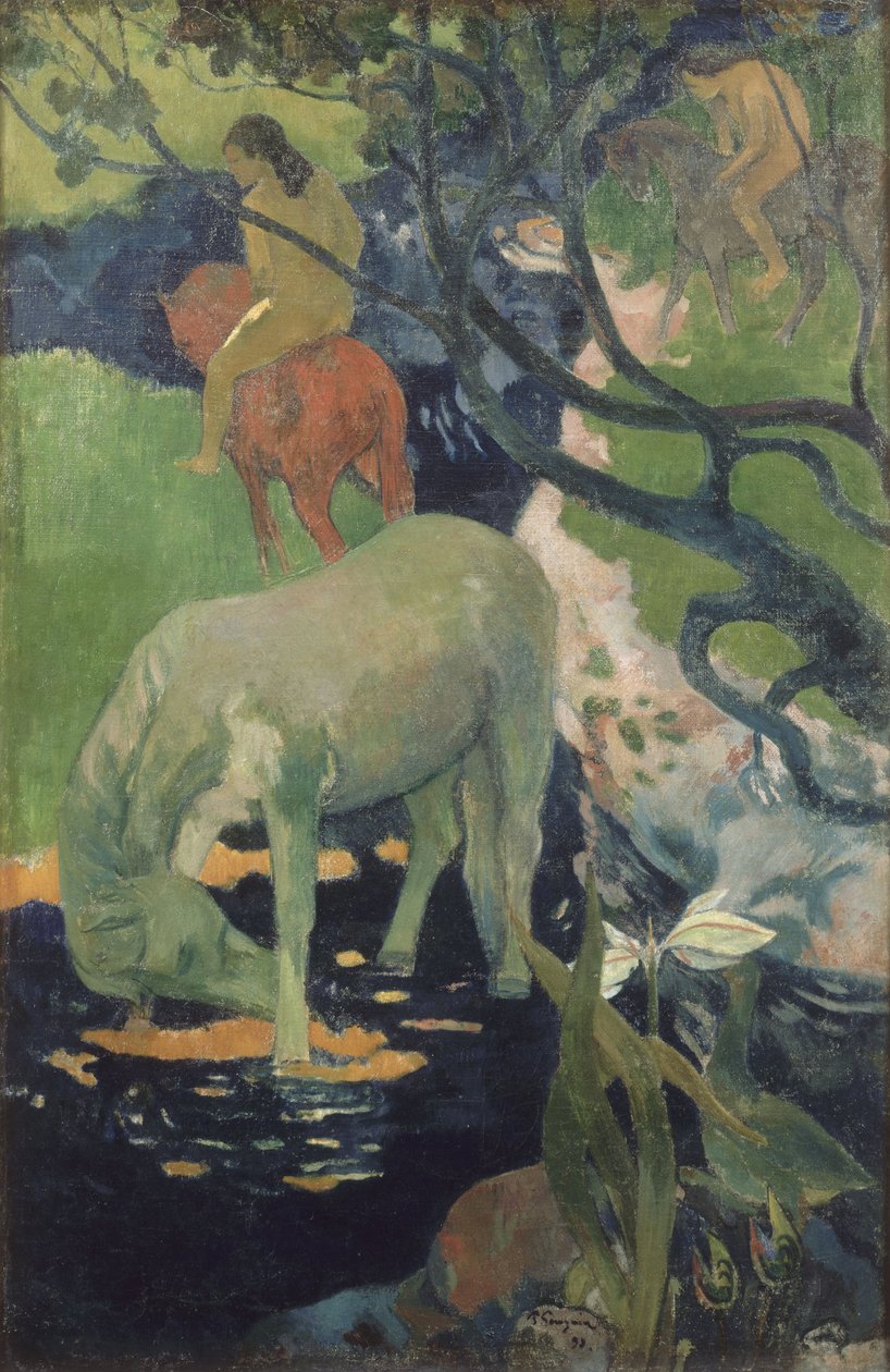 Het witte paard door Paul Gauguin