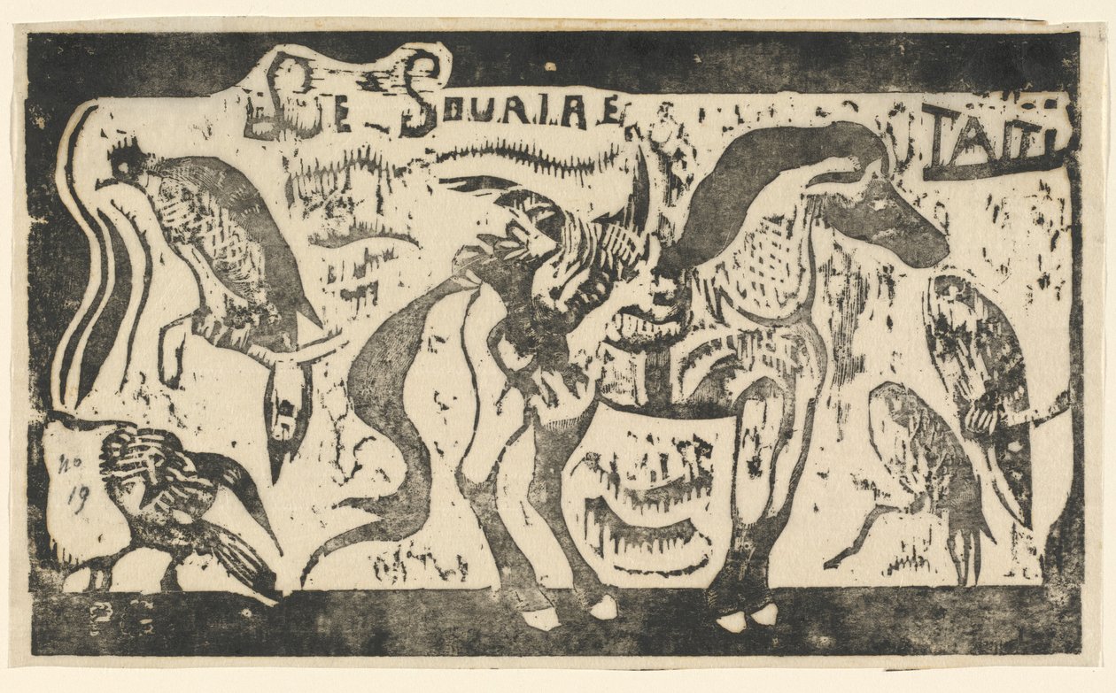 Titelpagina voor "Le Sourire" door Paul Gauguin