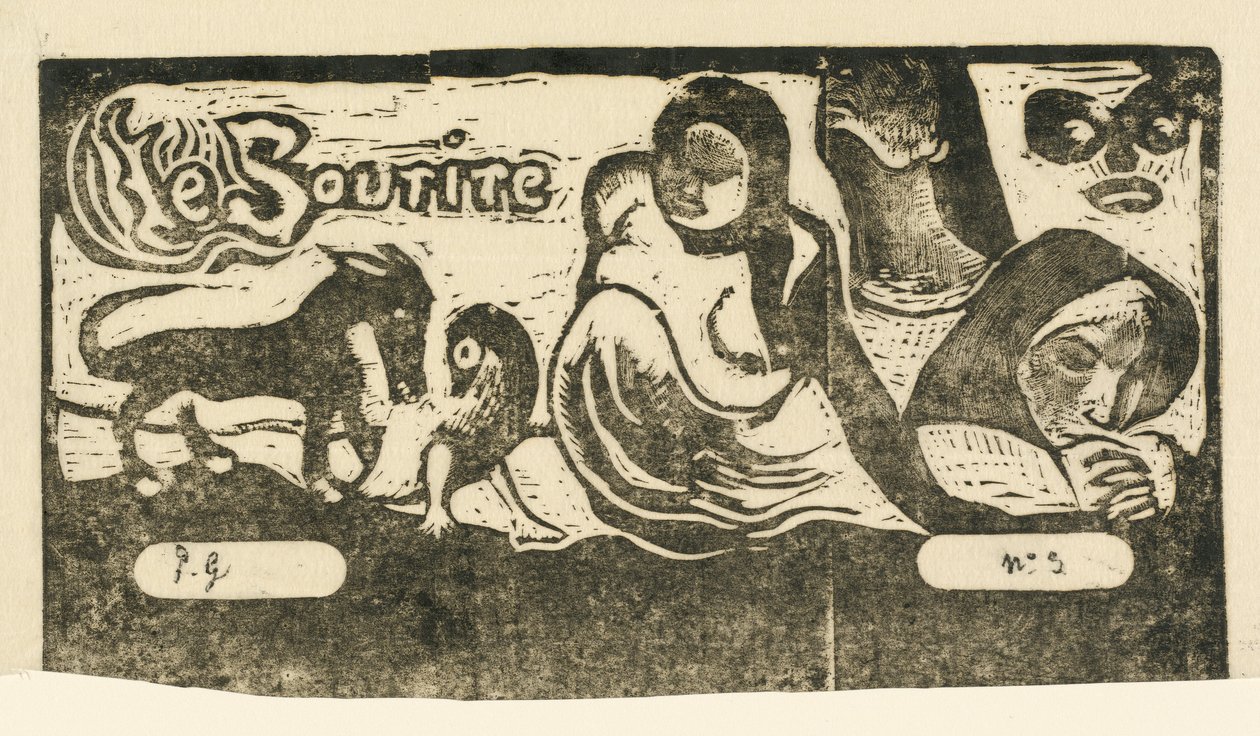 Titelpagina voor Le Sourire, in of na 1895 door Paul Gauguin
