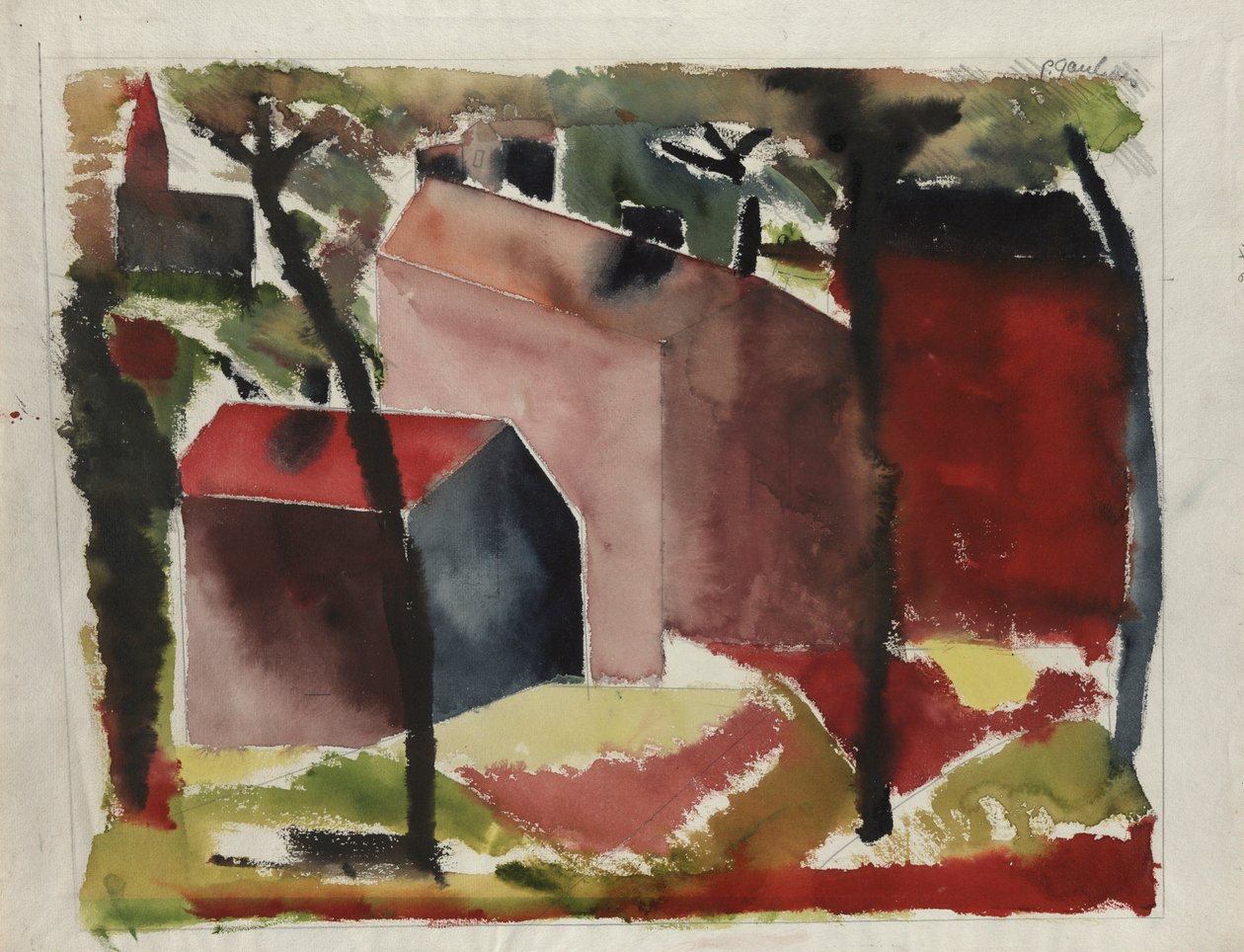 Huizen door Paul Gaulois