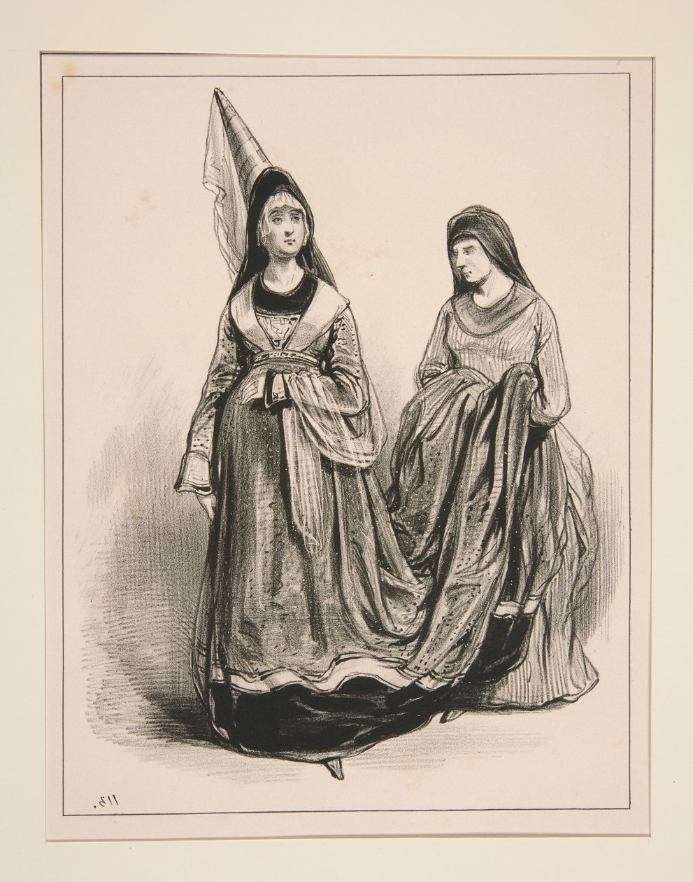 1400. Dames van Parijs. door Paul Gavarni