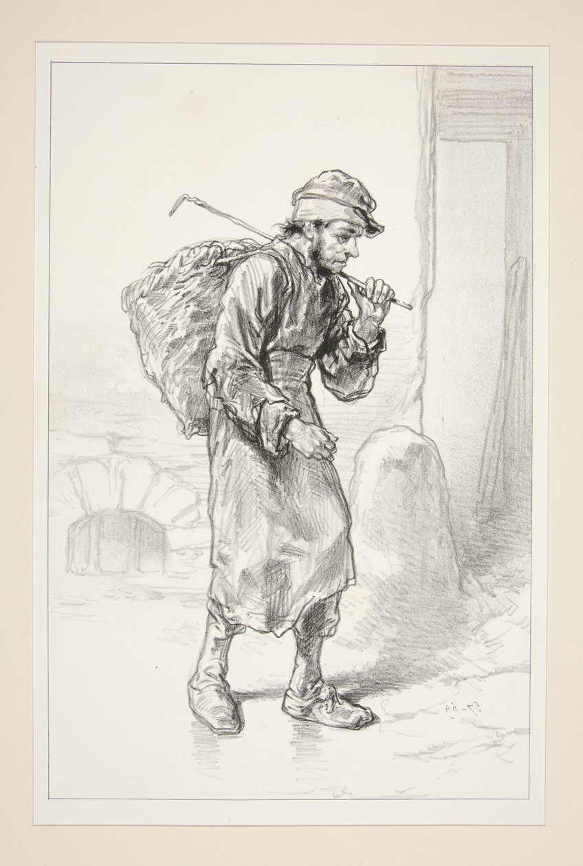 BIJ DE HOEK VAN DE PAAL. ... door Paul Gavarni