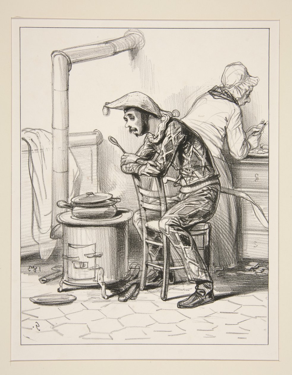 Schiet me toch honderd sous voor, mama... door Paul Gavarni