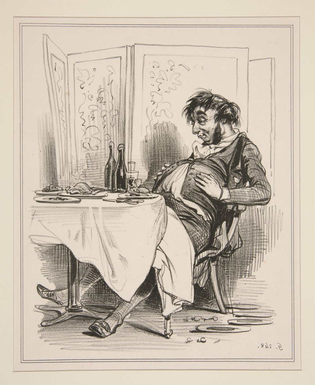 De bult van de Onmatigheid door Paul Gavarni