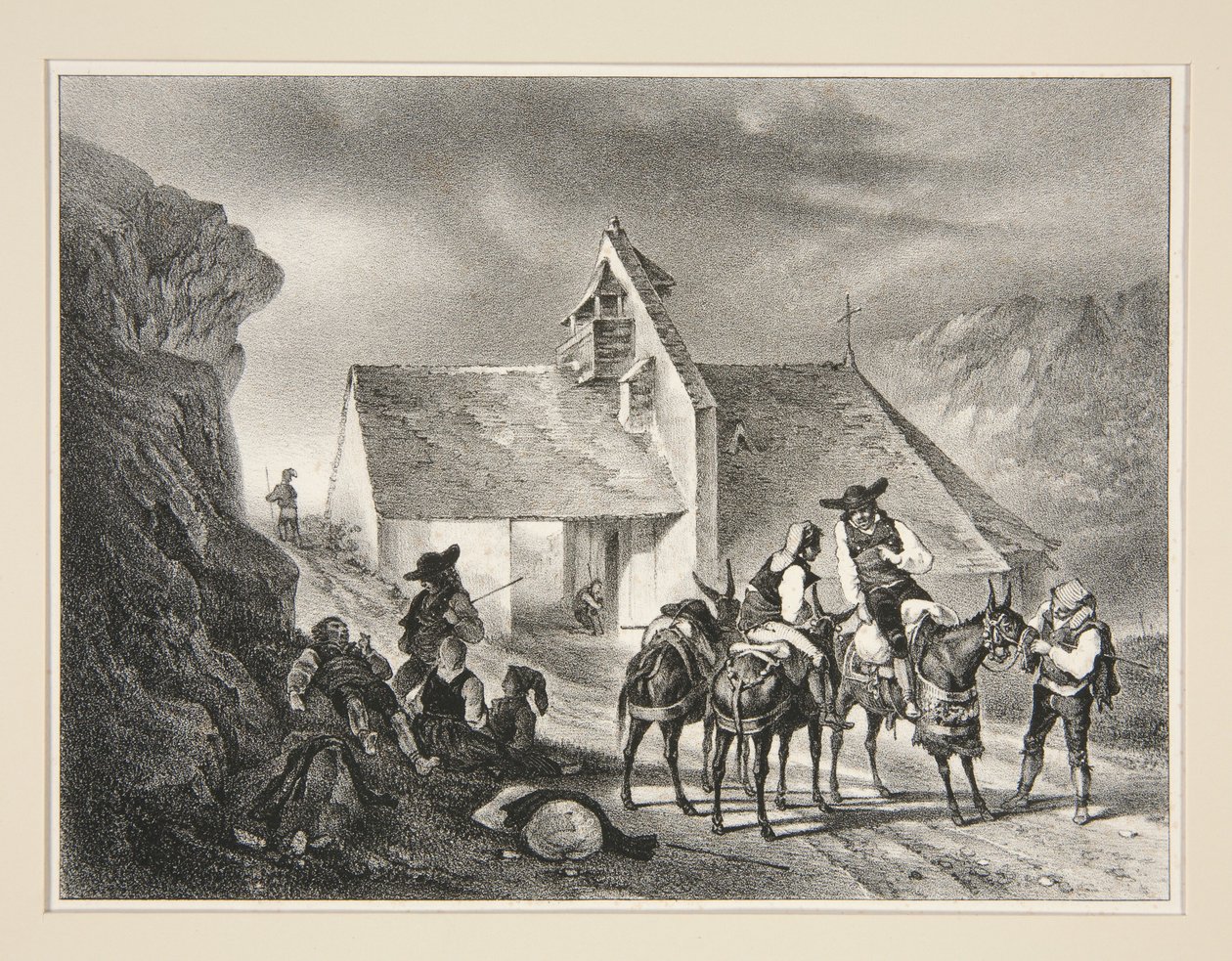 Kapel van Pène-Taillade, dal van de Aure door Paul Gavarni