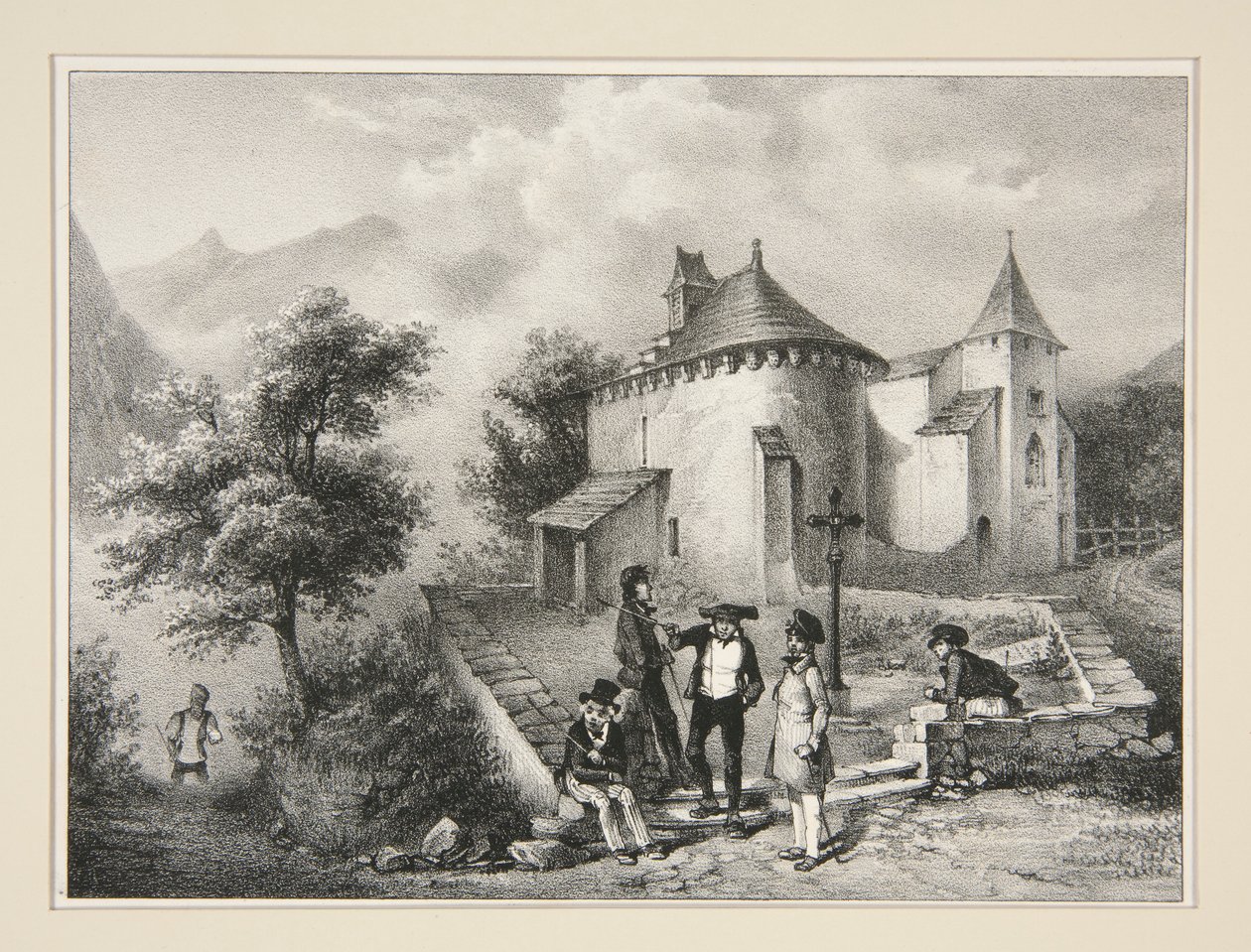 Kapel van door Paul Gavarni