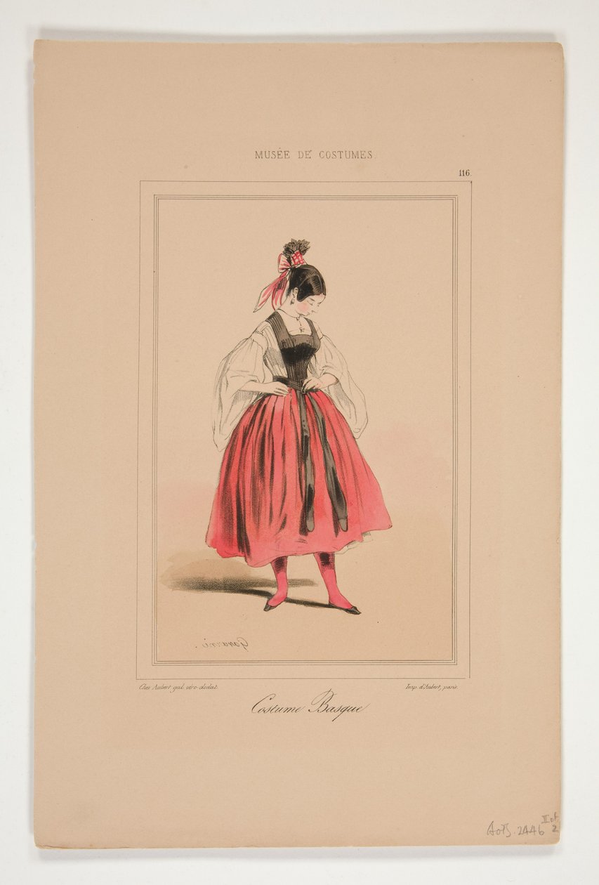 Baskische Tracht door Paul Gavarni