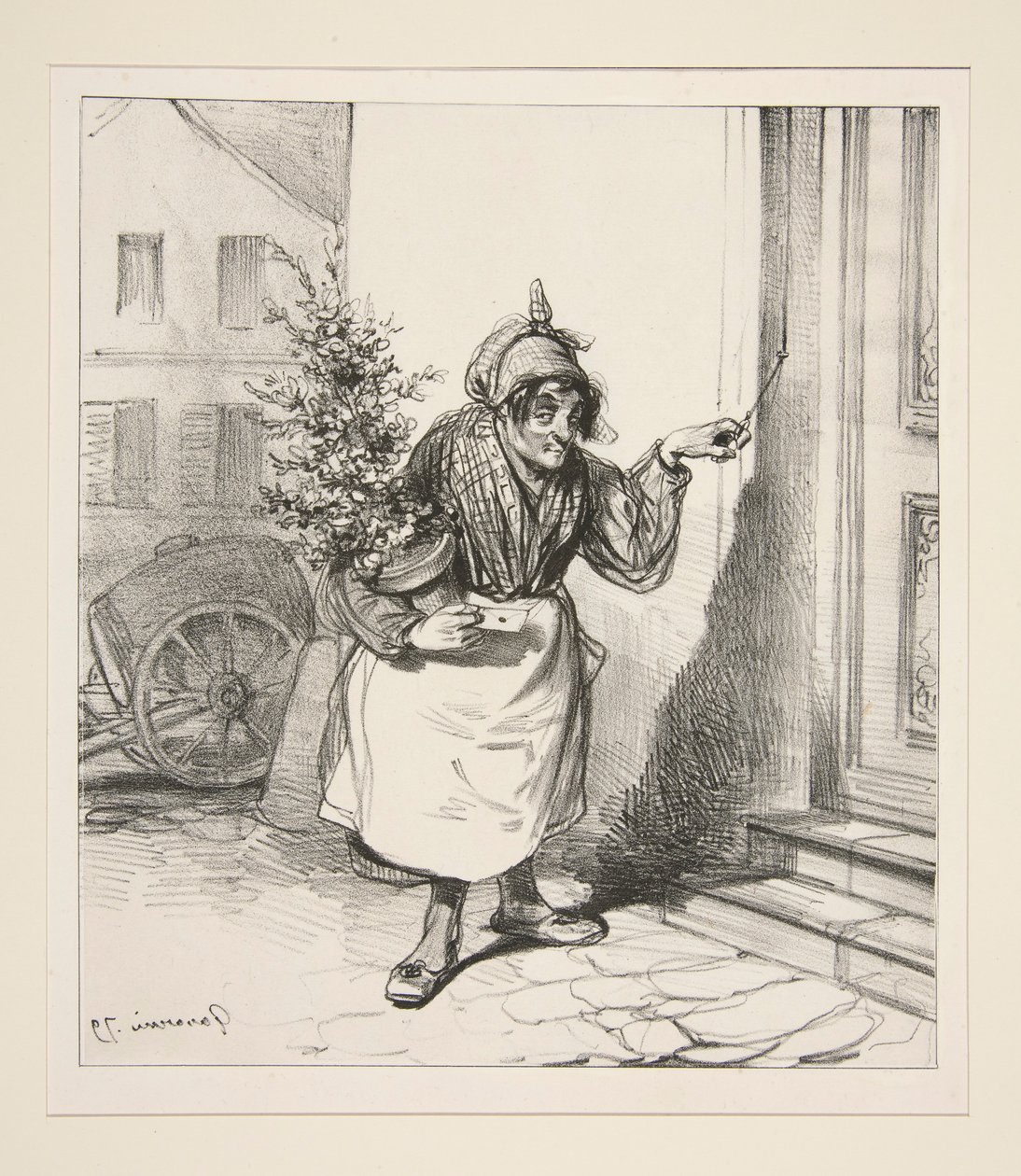 Lieve engel mijn liefde stuurt je op de door Paul Gavarni