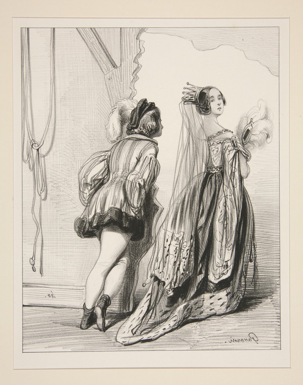 Hoe gaat het, prinses?... door Paul Gavarni