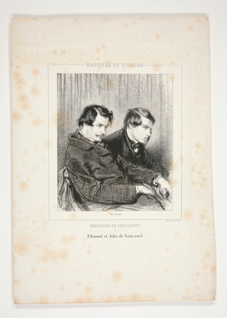 Edmond en Jules de Goncourt door Paul Gavarni