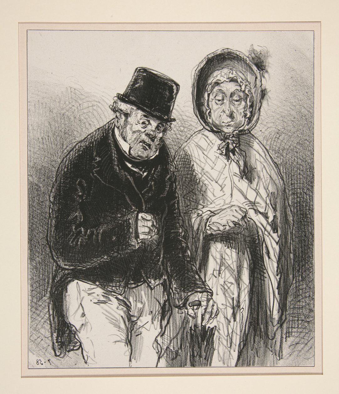 Mijn wijlen vader en mijn wijlen moeder, dat was de menuet... door Paul Gavarni