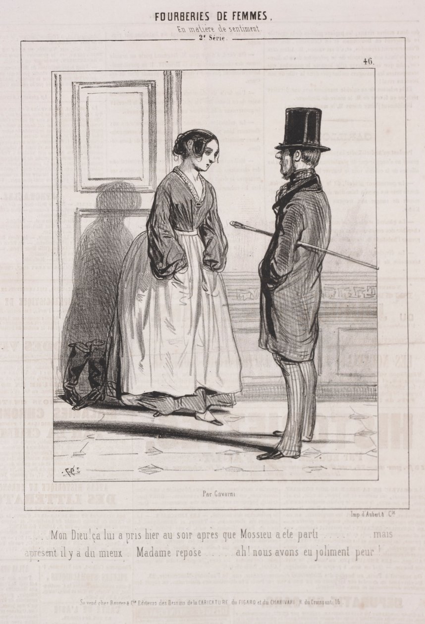 Fourberies de Femmes: En matière de sentiment, 1842 door Paul Gavarni