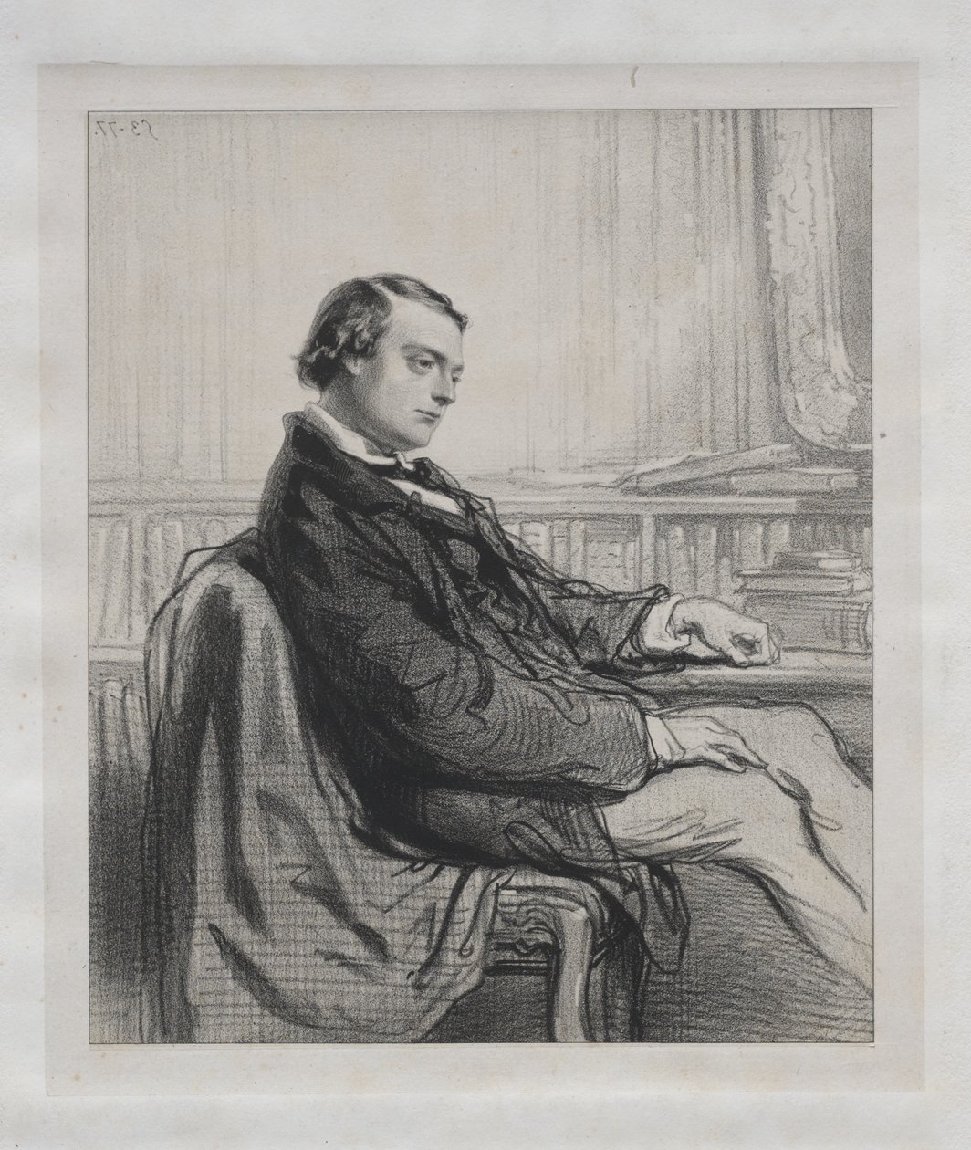 Heren van de pers: Théodore de Banville door Paul Gavarni