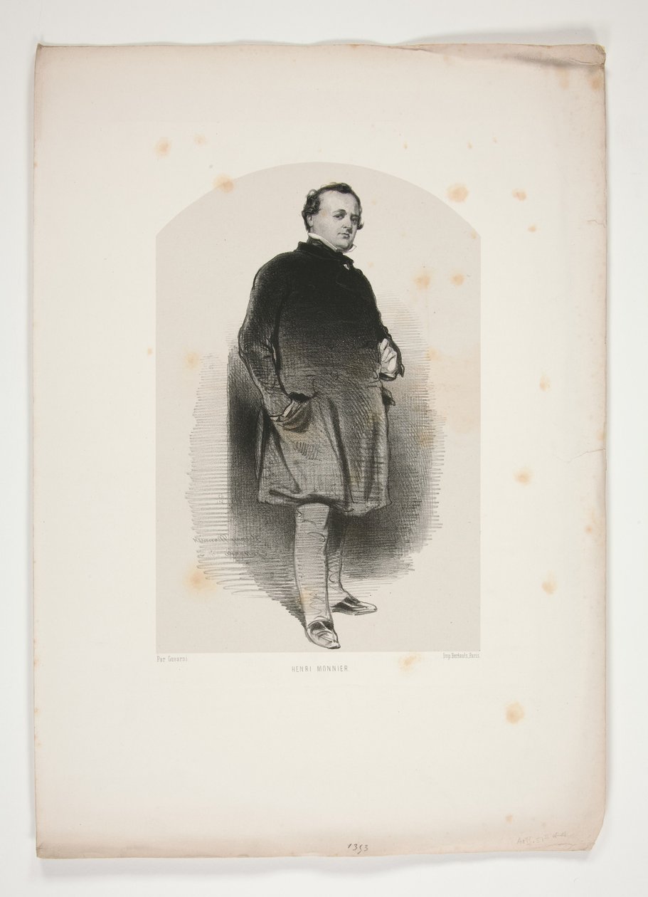 Henri Monnier door Paul Gavarni