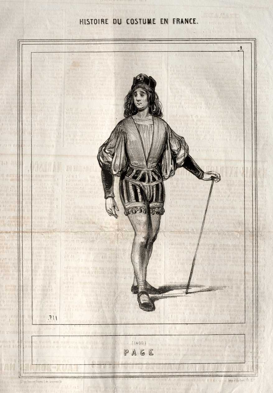 Historique du Costume en France: Pagina door Paul Gavarni