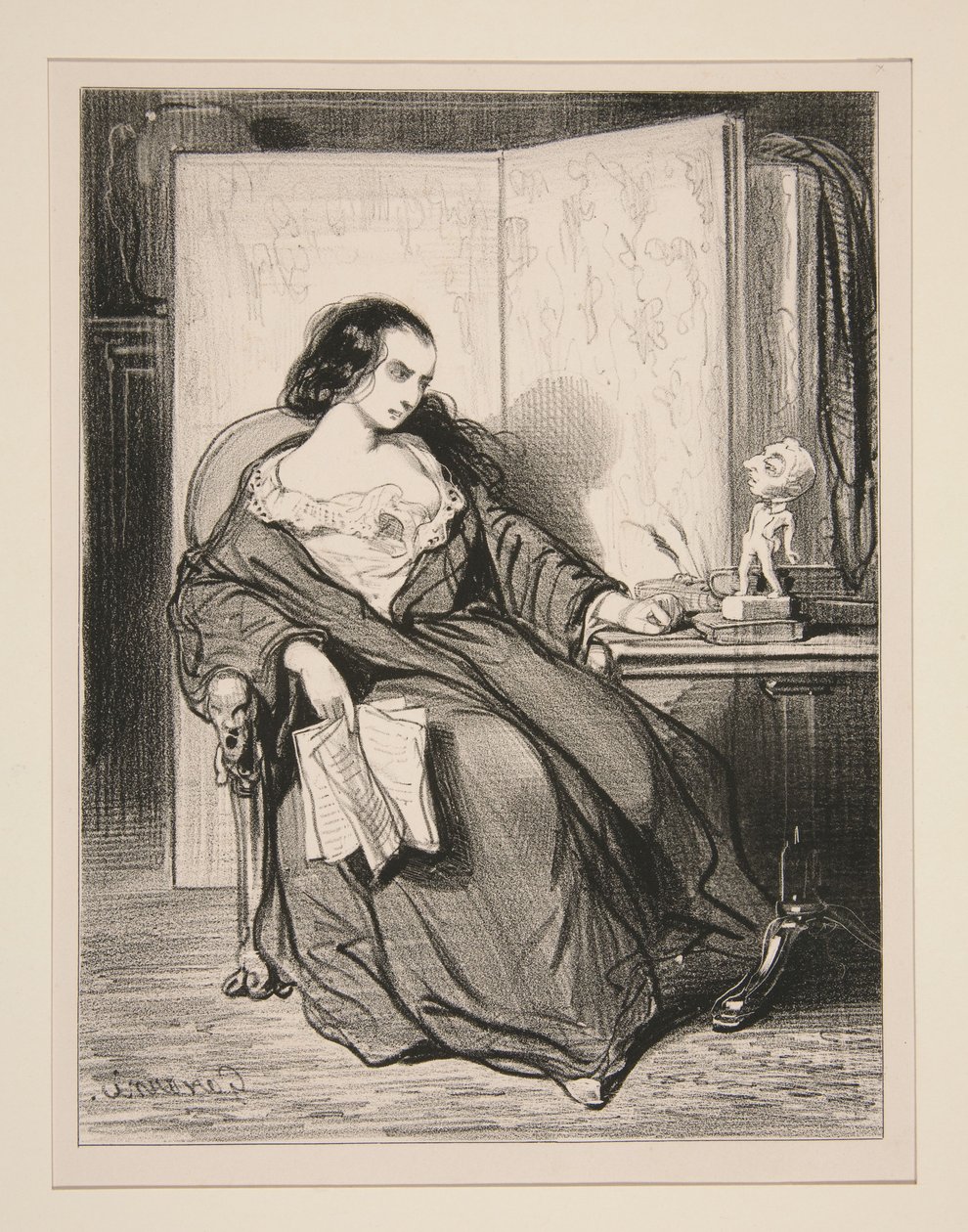 De studie door Paul Gavarni