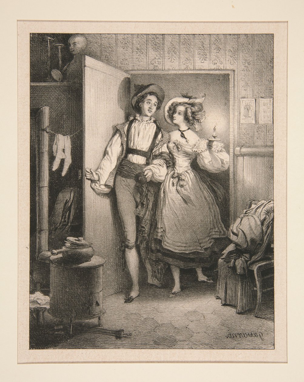 HET UUR VAN DE HERDER. - THE SHEPERDS (sic) HOUR door Paul Gavarni