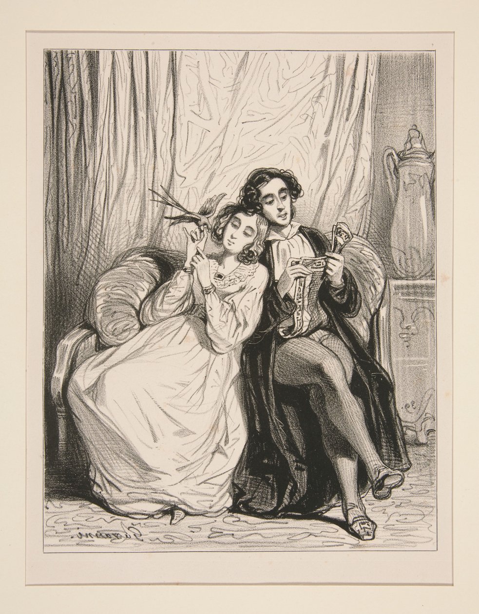 De huwelijksreis. door Paul Gavarni