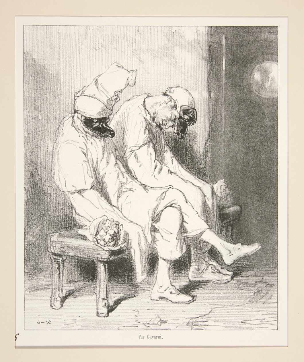 De factie met de boeketten. door Paul Gavarni