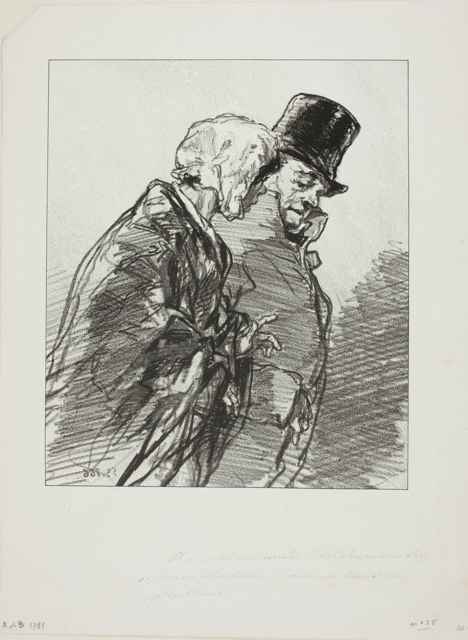 Les Lorettes vieillies: ...En op het variétébal, Adolphe... door Paul Gavarni