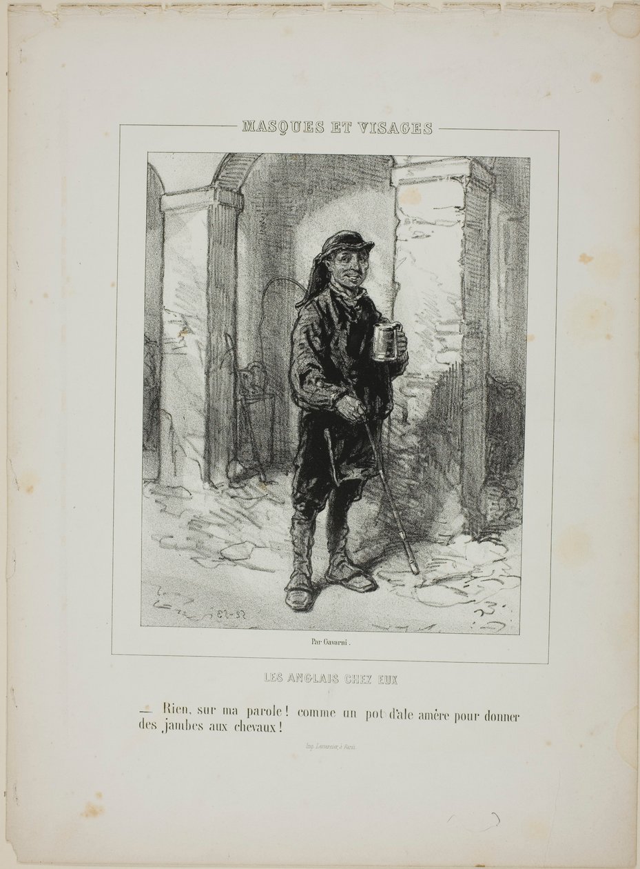 De Engelsen thuis: - Niets, op mijn woord!... door Paul Gavarni