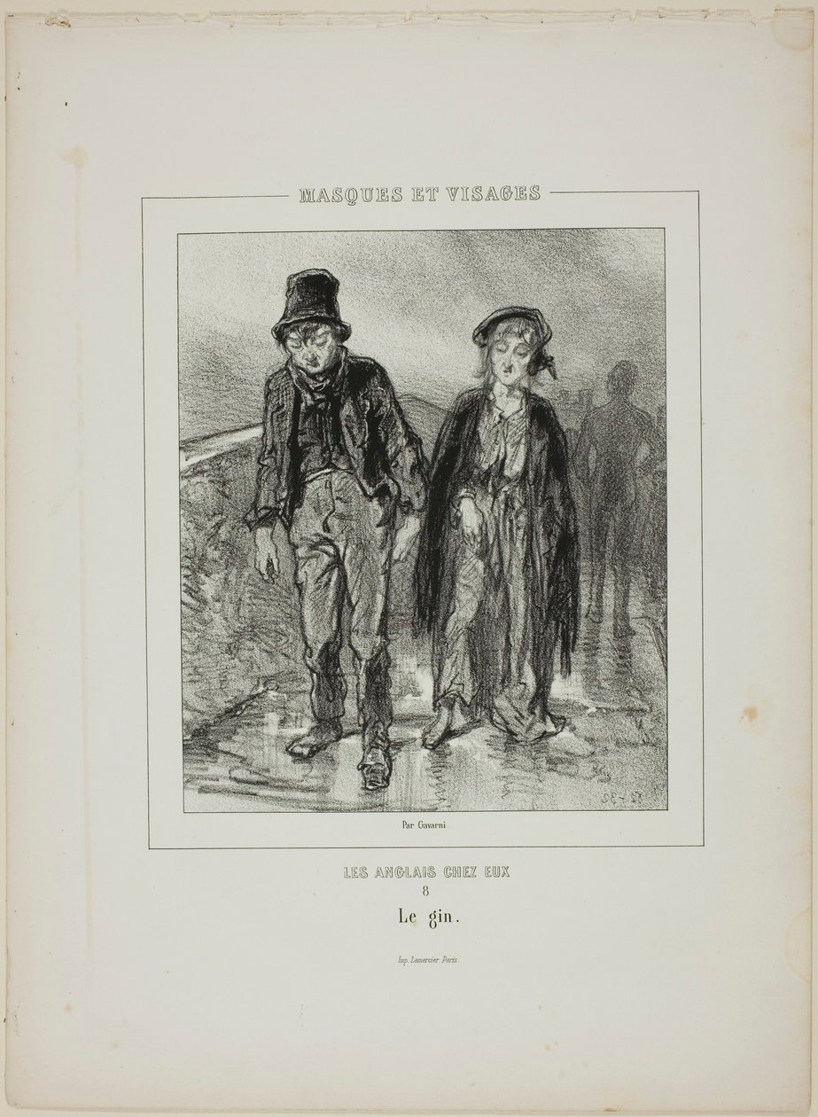 De Engelsen thuis: Gin door Paul Gavarni