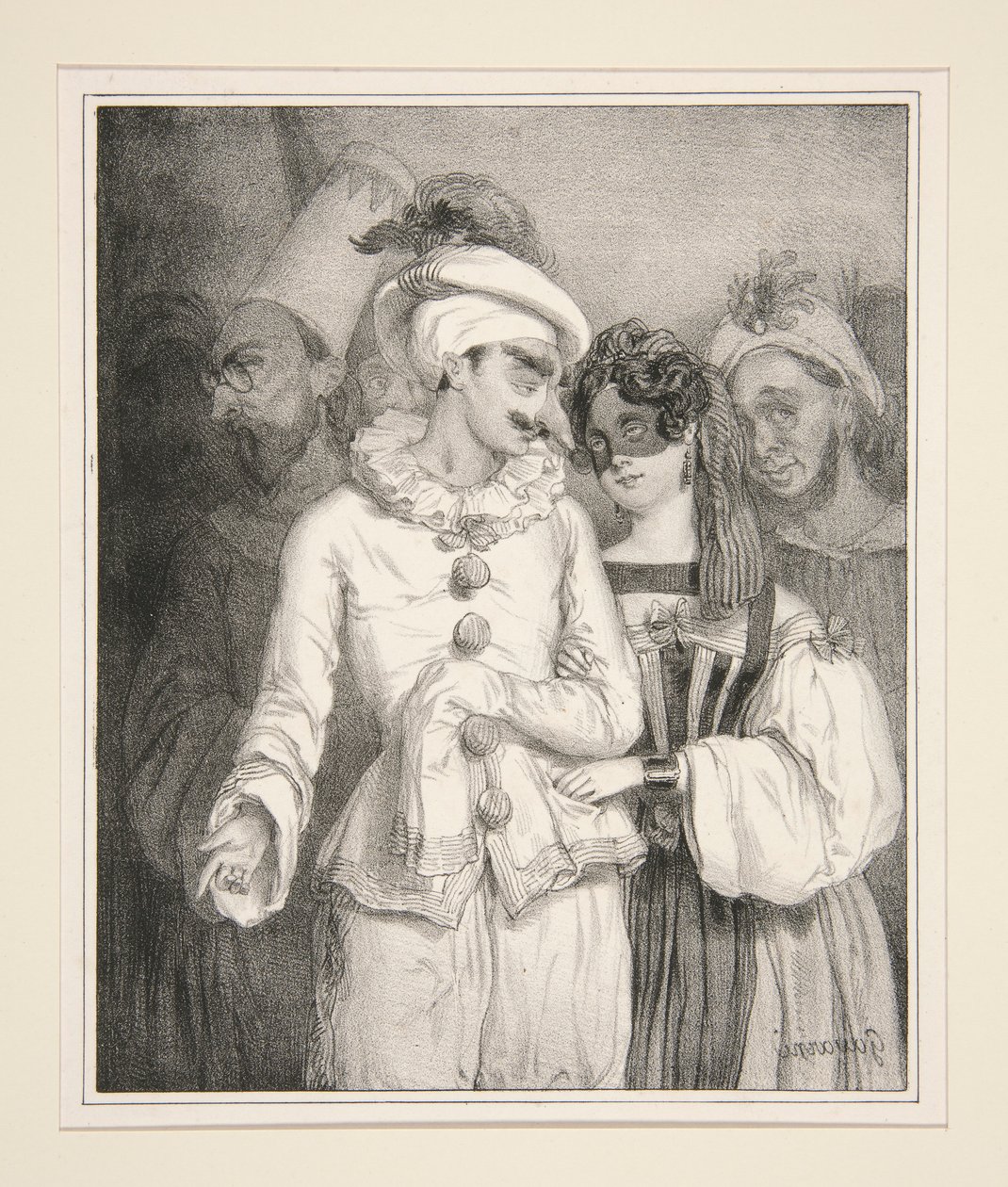 Maskerade, d door Paul Gavarni