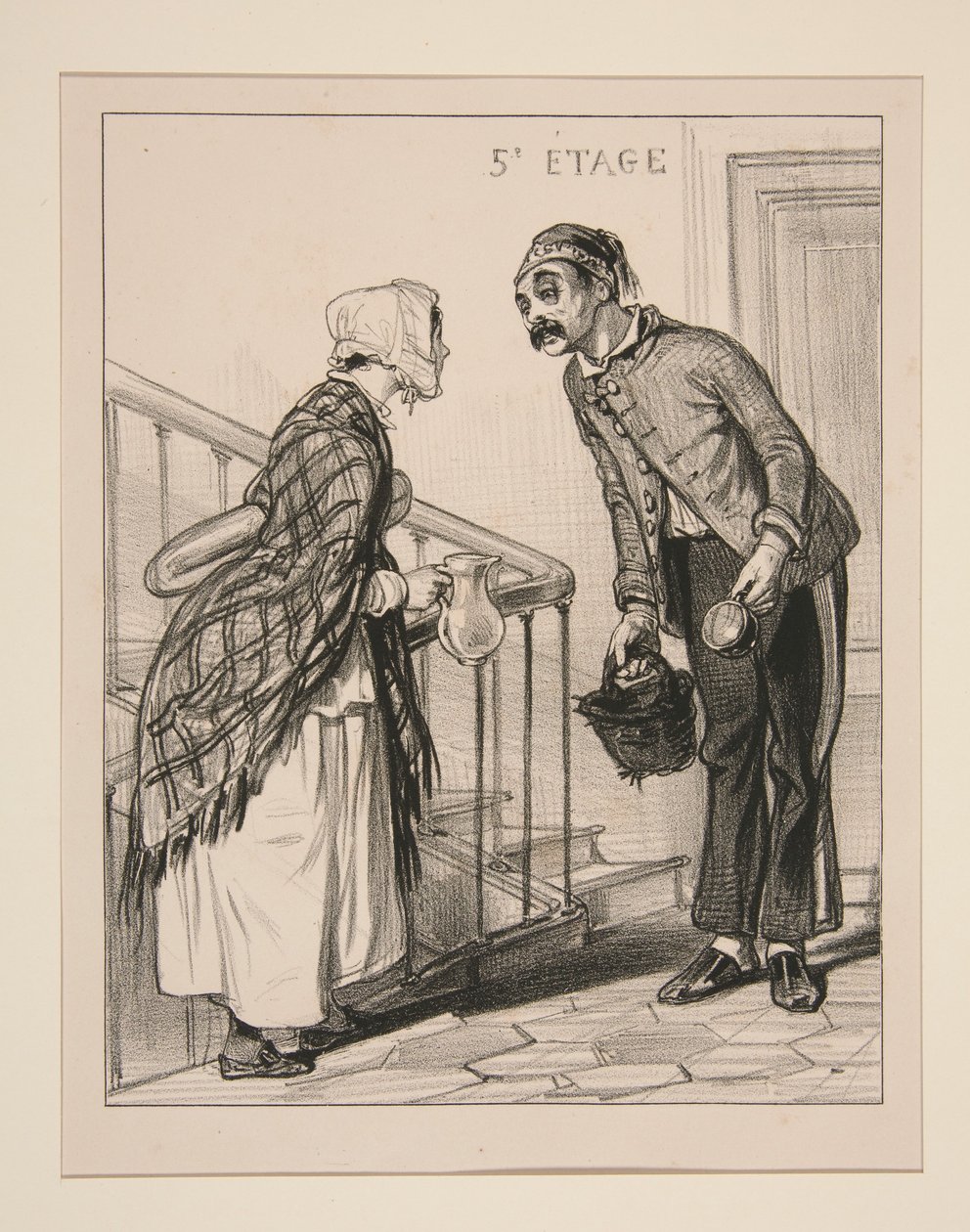 Was u niet, mevrouw, die ik gisteren op het balkon van „Les Italiens“ heb mogen zien door Paul Gavarni