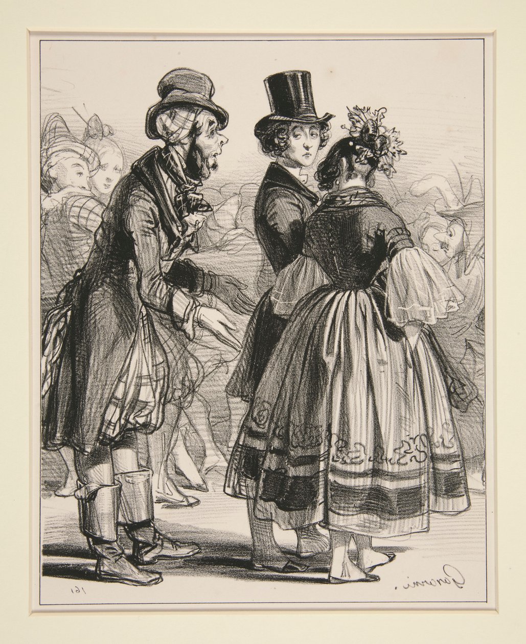 Nr. 6 - Le Carnaval - Prete un peu la voleuse door Paul Gavarni