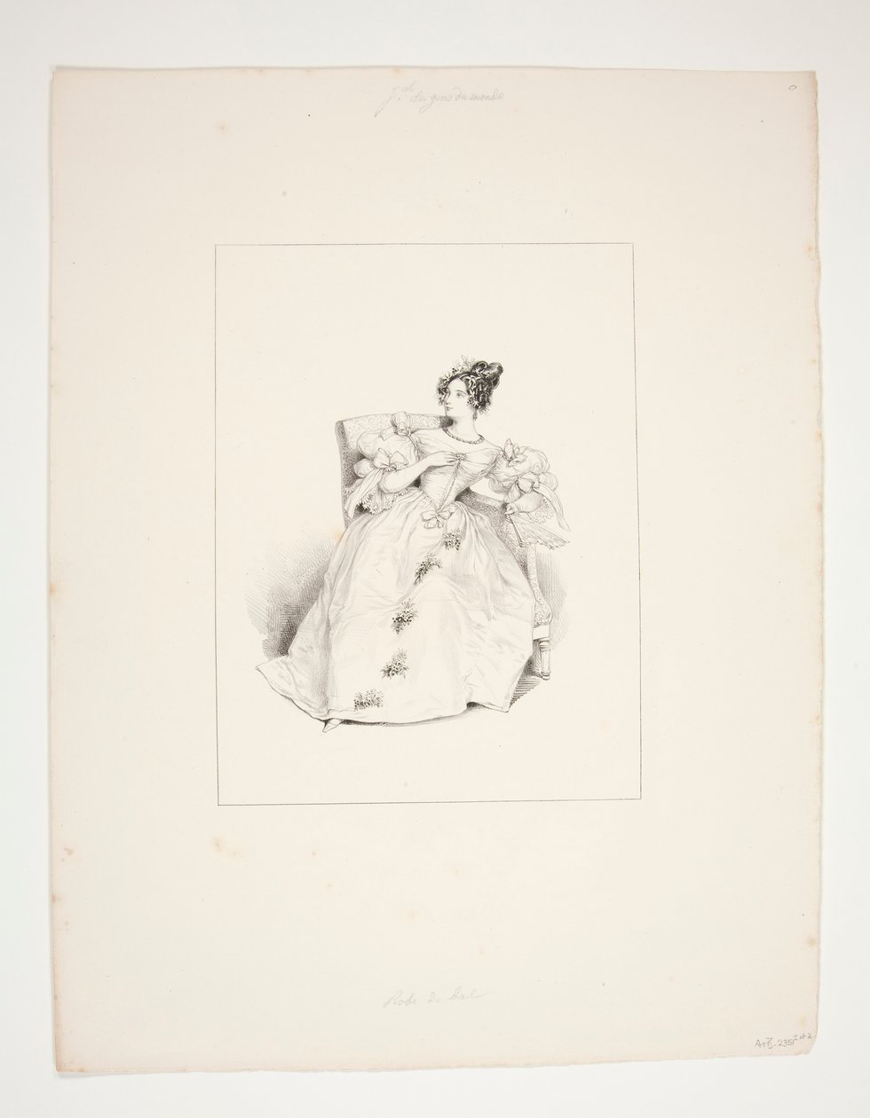 BALJURK. Jouenne Kapsel, Nattier Bloemen. door Paul Gavarni