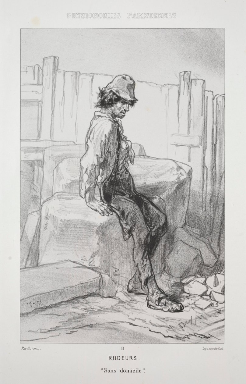 Rodeurs door Paul Gavarni