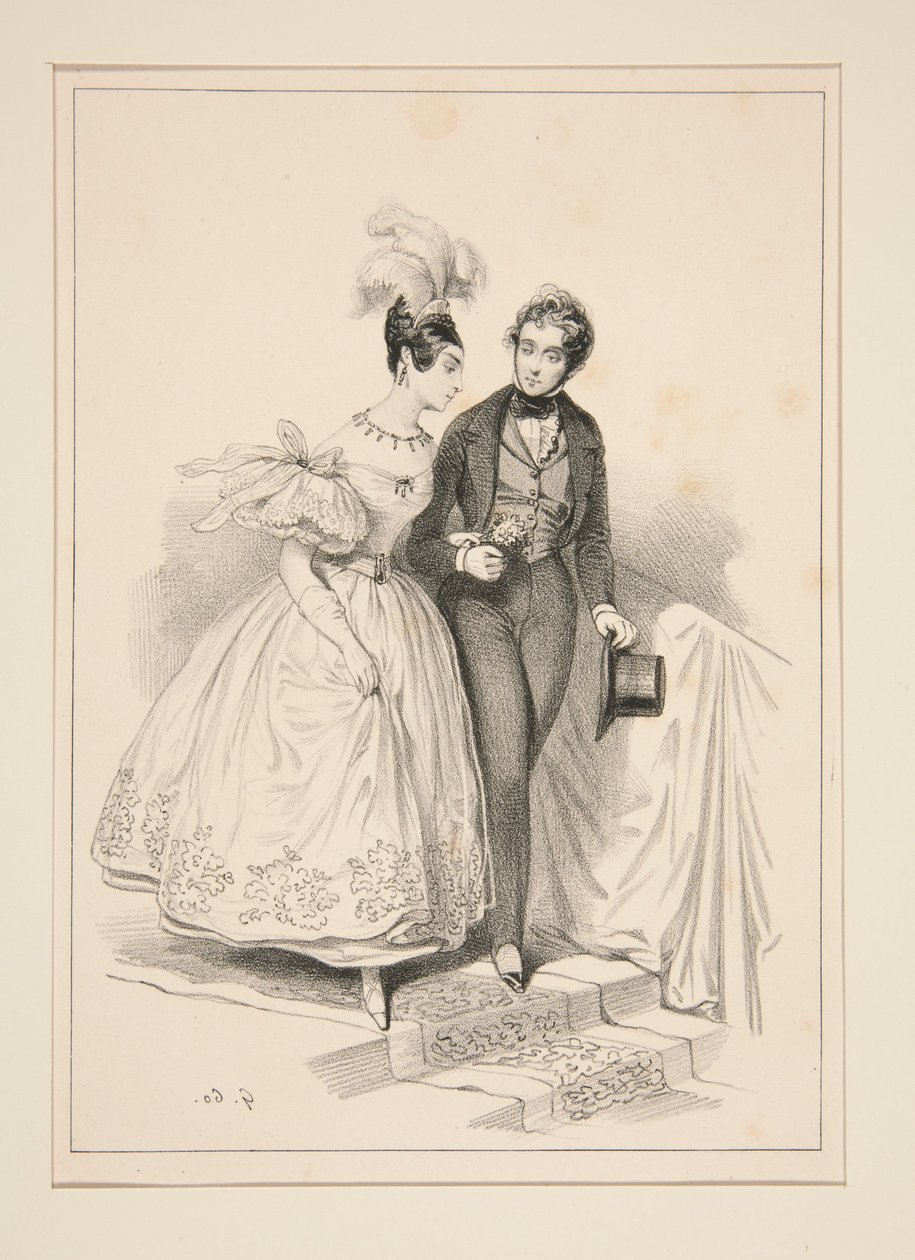 HERINNERING AAN HET OPERA-BAL, ten bate van de arbeiders van Lyon, 6 mei 1837. door Paul Gavarni