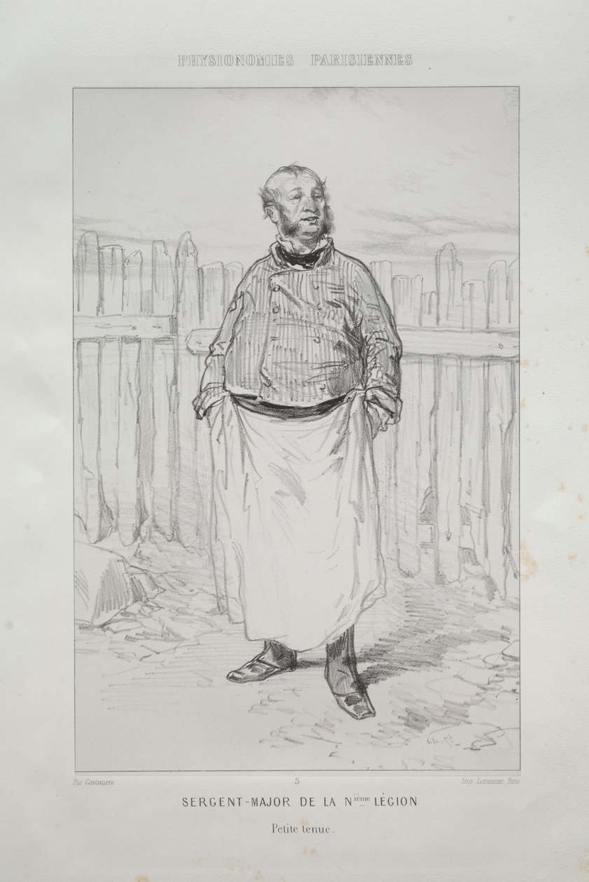 Sergeant-majoor van het N-de Legioen door Paul Gavarni