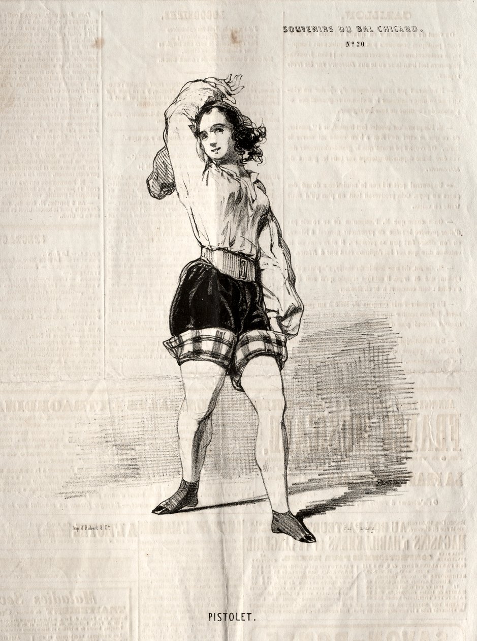 Souvenirs du Bal Chicard: Pistolet door Paul Gavarni
