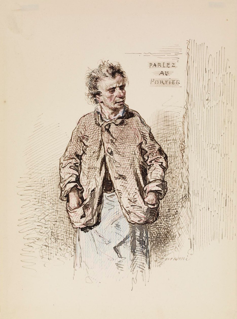 De portier door Paul Gavarni