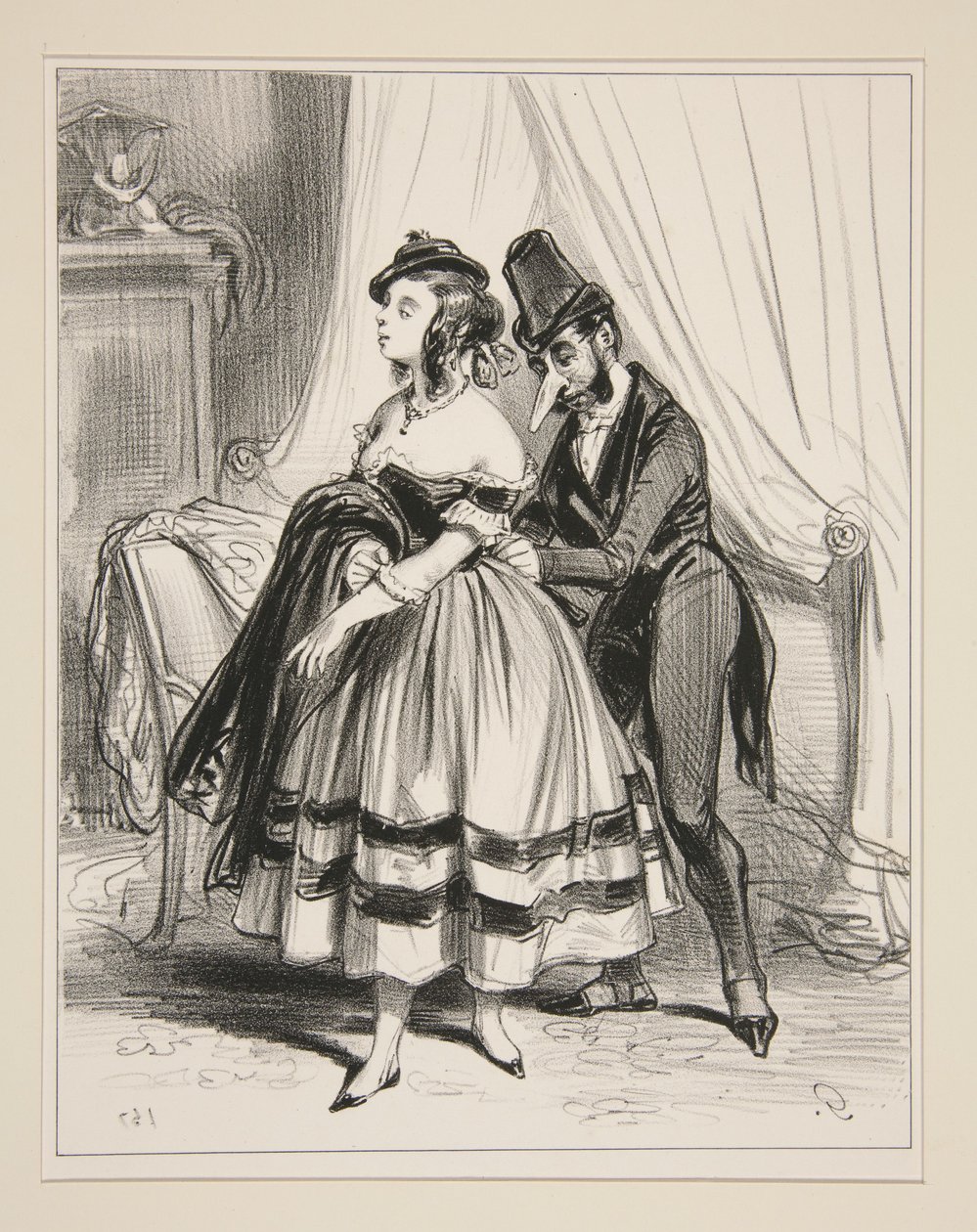 Elke dag naar het bal!... door Paul Gavarni