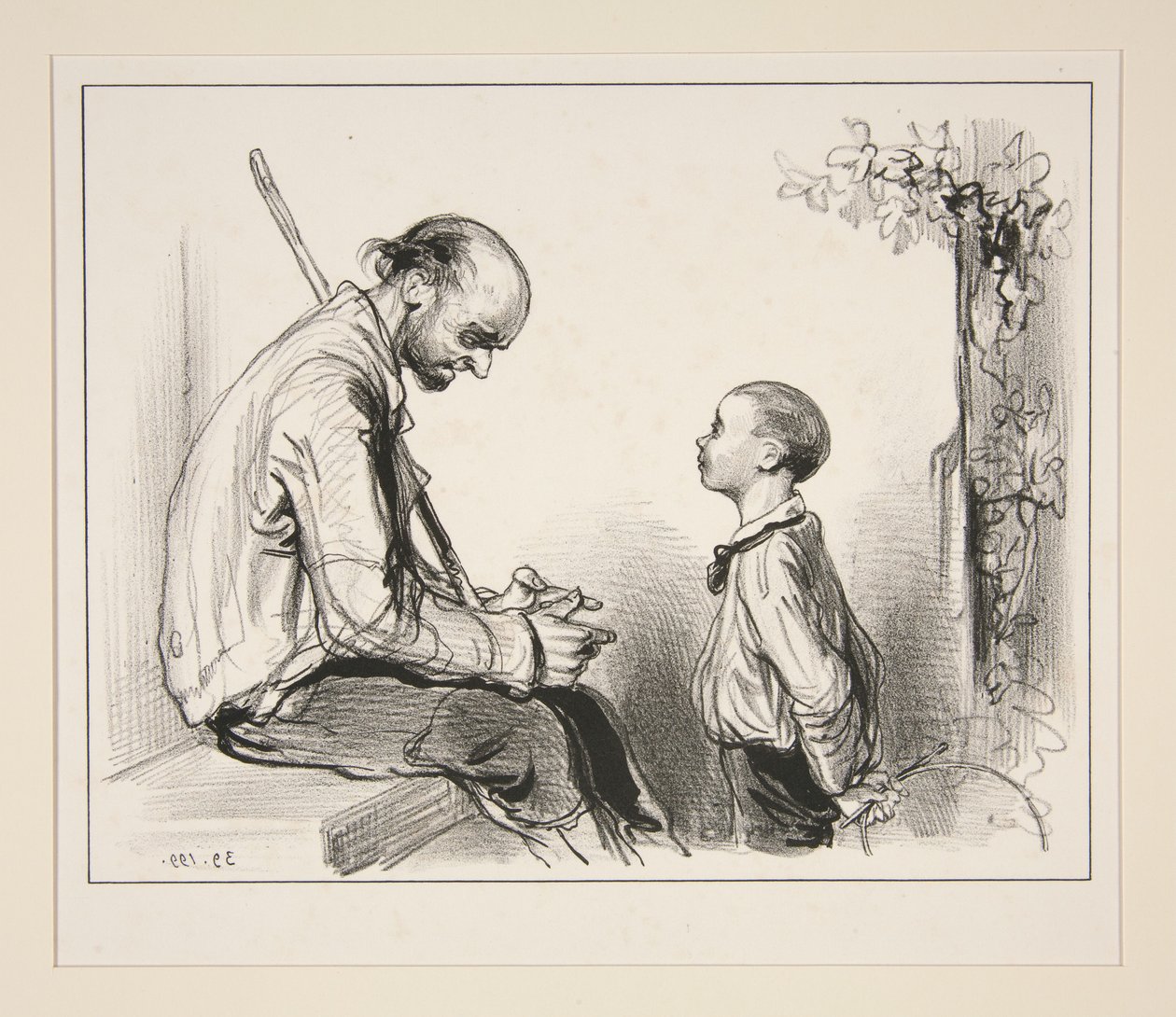 Je liegt, kind, uit gulzigheid; als jongeman zul je uit liefde liegen... door Paul Gavarni